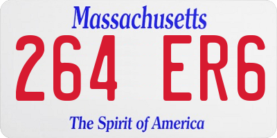 MA license plate 264ER6