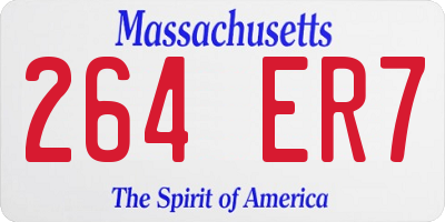 MA license plate 264ER7