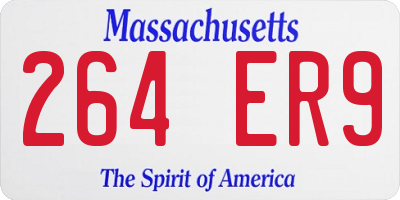 MA license plate 264ER9