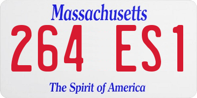 MA license plate 264ES1