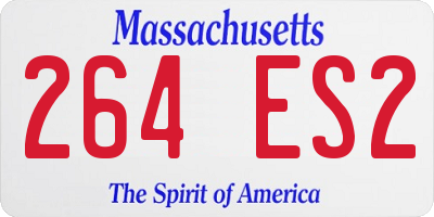 MA license plate 264ES2
