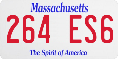 MA license plate 264ES6