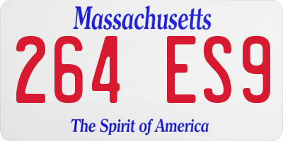 MA license plate 264ES9