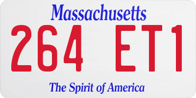MA license plate 264ET1