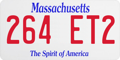 MA license plate 264ET2