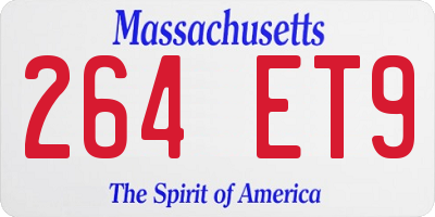 MA license plate 264ET9