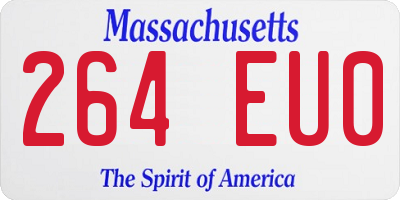 MA license plate 264EU0