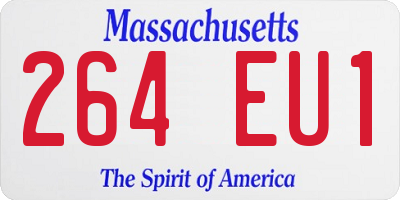 MA license plate 264EU1