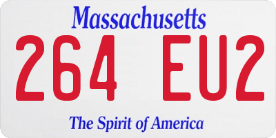 MA license plate 264EU2
