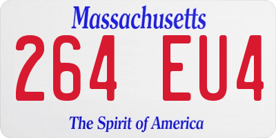 MA license plate 264EU4