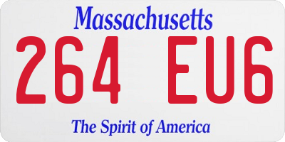 MA license plate 264EU6