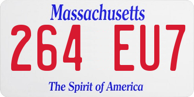 MA license plate 264EU7