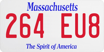 MA license plate 264EU8
