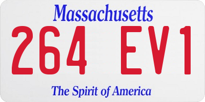 MA license plate 264EV1