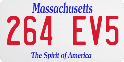 MA license plate 264EV5