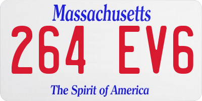 MA license plate 264EV6