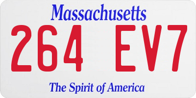 MA license plate 264EV7