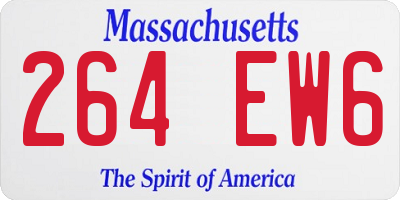 MA license plate 264EW6