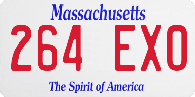 MA license plate 264EX0