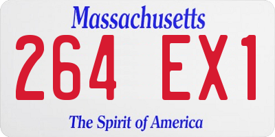 MA license plate 264EX1