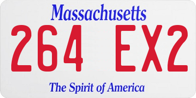 MA license plate 264EX2