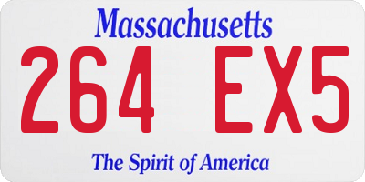MA license plate 264EX5