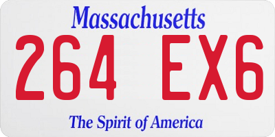 MA license plate 264EX6