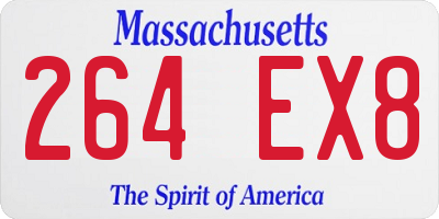 MA license plate 264EX8