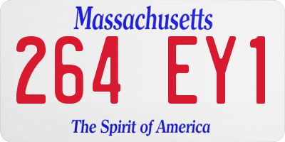 MA license plate 264EY1