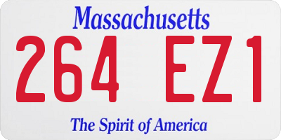 MA license plate 264EZ1
