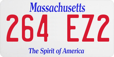 MA license plate 264EZ2