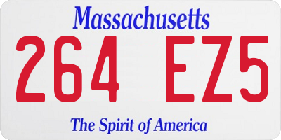 MA license plate 264EZ5