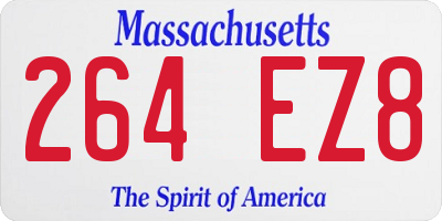 MA license plate 264EZ8