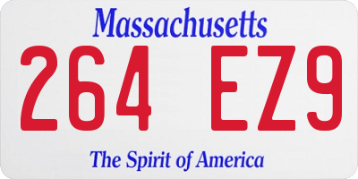MA license plate 264EZ9