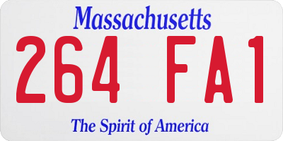MA license plate 264FA1