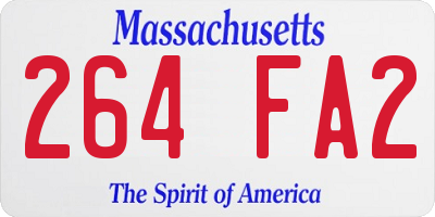 MA license plate 264FA2