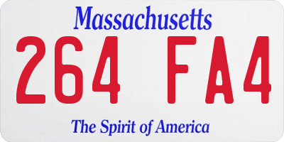 MA license plate 264FA4