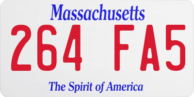MA license plate 264FA5