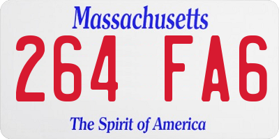 MA license plate 264FA6