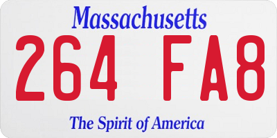 MA license plate 264FA8