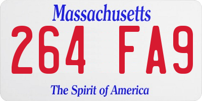 MA license plate 264FA9