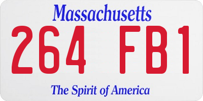 MA license plate 264FB1