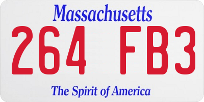 MA license plate 264FB3