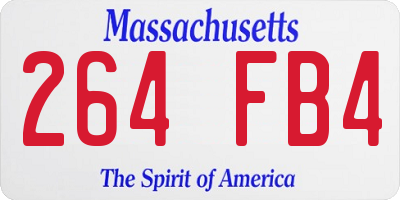 MA license plate 264FB4