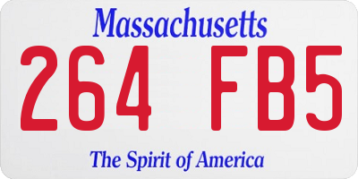 MA license plate 264FB5
