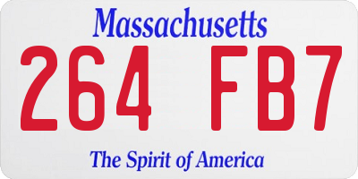 MA license plate 264FB7