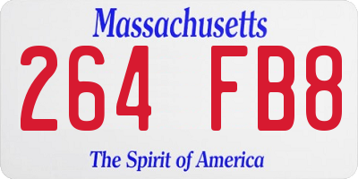 MA license plate 264FB8