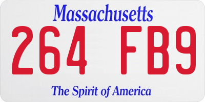 MA license plate 264FB9