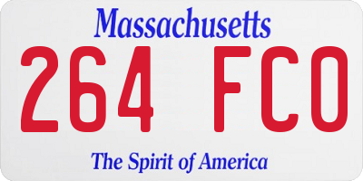MA license plate 264FC0