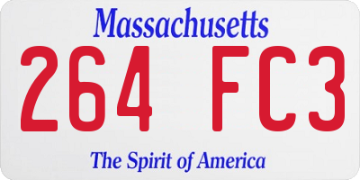 MA license plate 264FC3